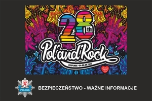 Zdjęcie przedstawia logo graficzne 28. Pol’and’Rock Festival wielokolorowe w ciemnej tonacji z napisem jak wyżej.
