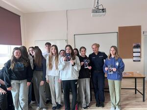 Spotkanie z uczniami w Szkole Podstawowej nr 1 w Trzebiatowie